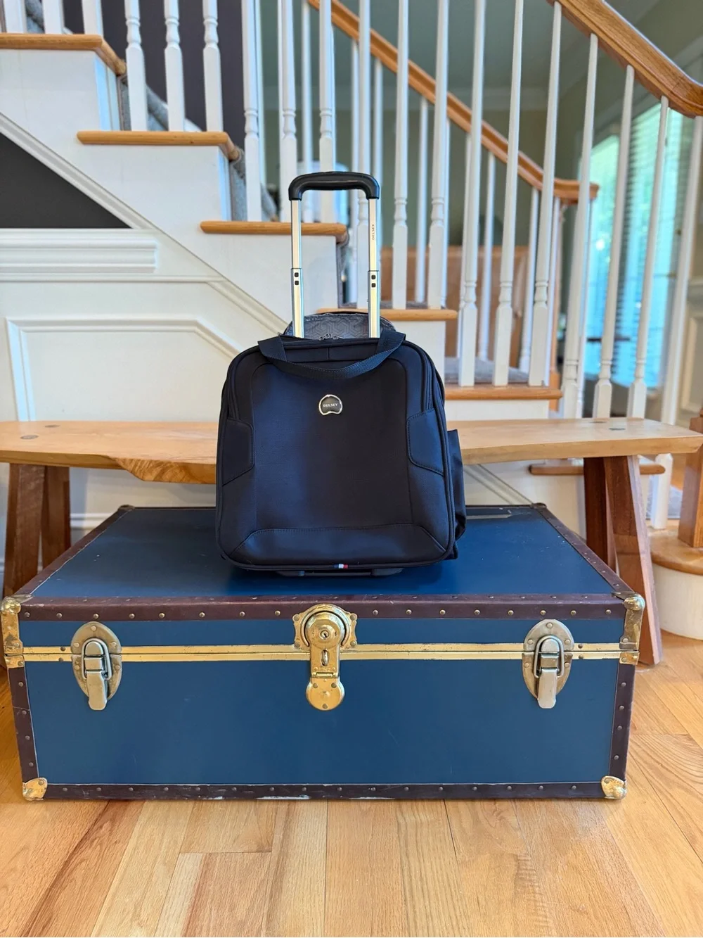 DELSEY Paris 2010’s Rolling Underseat Carry On Personal Item Travel Bag GUC